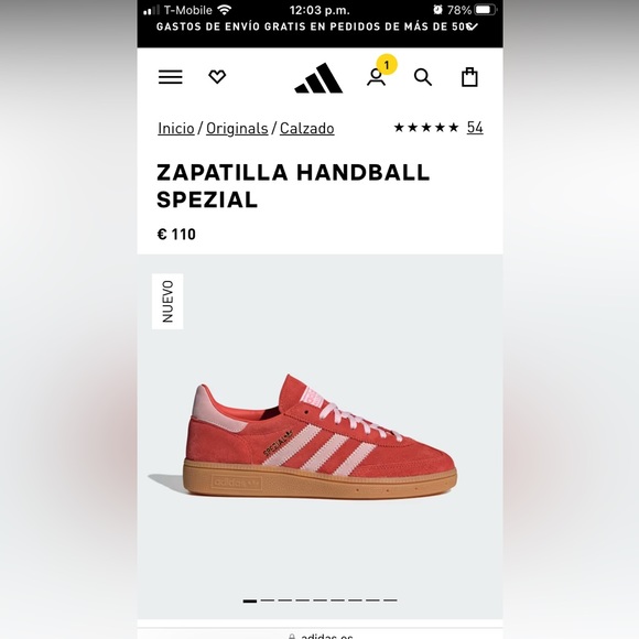 Adidas Handball Spezial Bright Red / Clear Pink / Gum - Picture 5 of 5